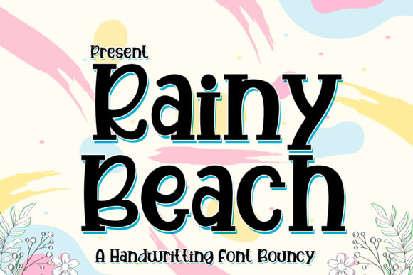 Rainy Beach: The Quirky Charm of a Sweet Display Font