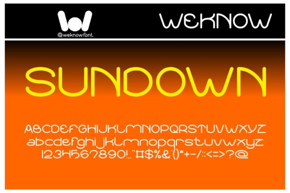 Sundown Sunrise Font Evaluation